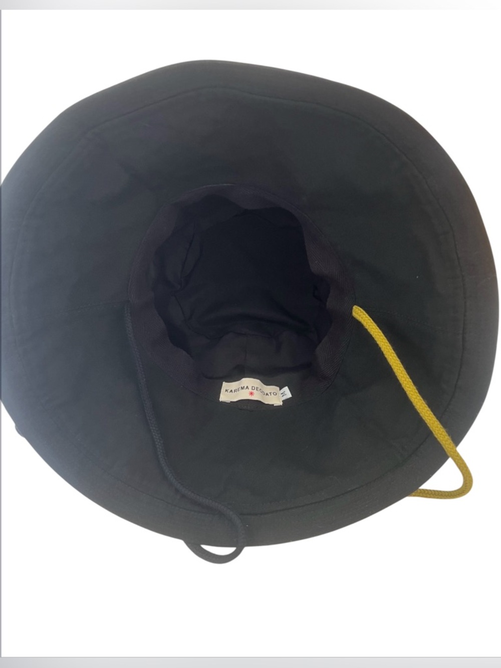 Karema Deodato Wide Brim Black Bucket Hat Size Medium Canvas Packable - Picture 6 of 8